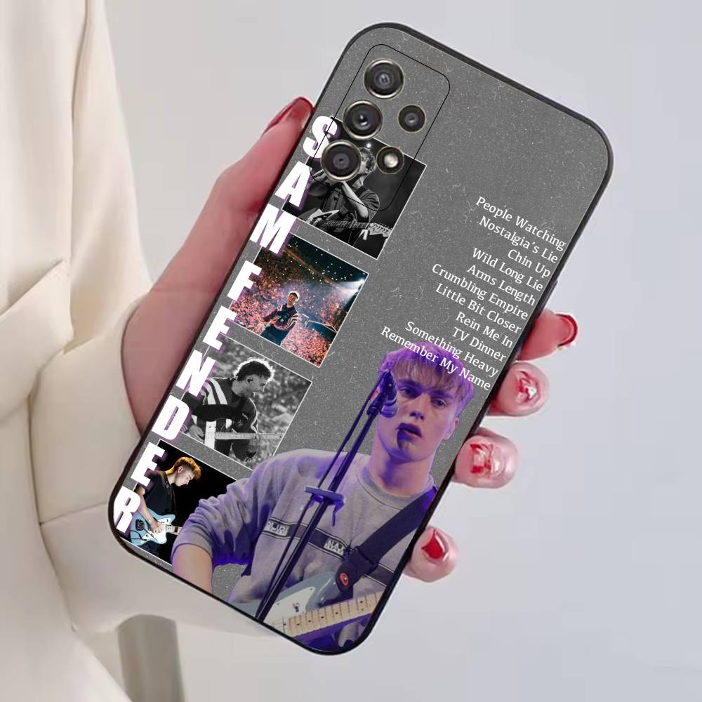 Чехол для телефона Singer S-Sam Fender для Samsung S25, S24, S21, S22, S23, S30, Ultra, S20, Plus, Fe, Мягкий силиконовый черный чехол