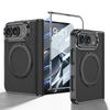 Duo Foldable Phone Case Electroplated Leather Hinge Full Body Shockproof 360 Rotation Stand
