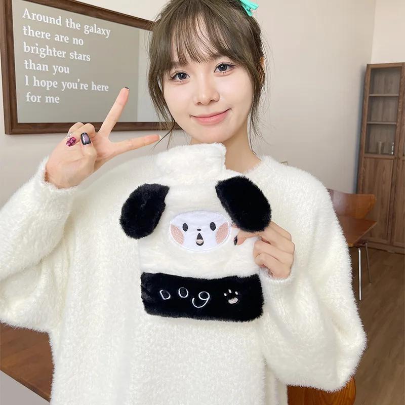 Милая новая плюшевая теплая сумка с грелкой для впрыска воды, утолщенная взрывобезопасная ПВХ-отсоединяемая моющаяся теплая сумка для воды