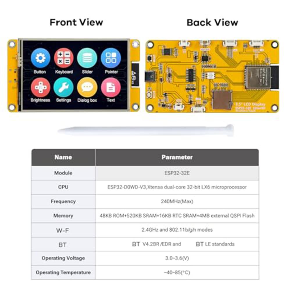 3,5-дюймовый TFT LCD сенсорный экранный модуль 320x480 с WiFi драйвером для платы разработки ESP32-Arduino Электронные компоненты