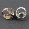 Luxury Middle East Large Square Rhinestone Men Finger Ring Jewelry Decor Gift