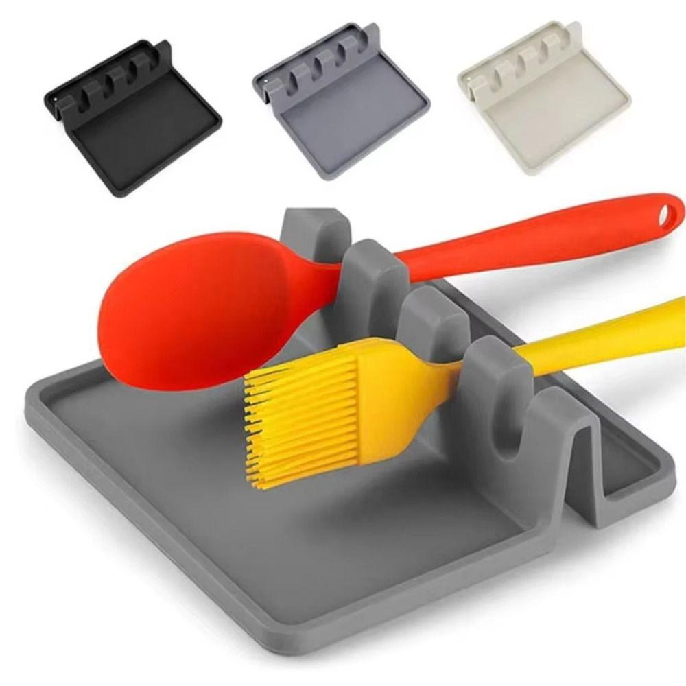 Large Capacity Spoon Mat with Drainage Hole Kitchenware Storage Rack Kitchen Utensil Rack Home