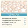 50/100/200PCS Wooden Bead Natural Beads Round Wood Beads for Crafts DIY Handmade Decorations Jewellery Craft Making (8mm,10mm)