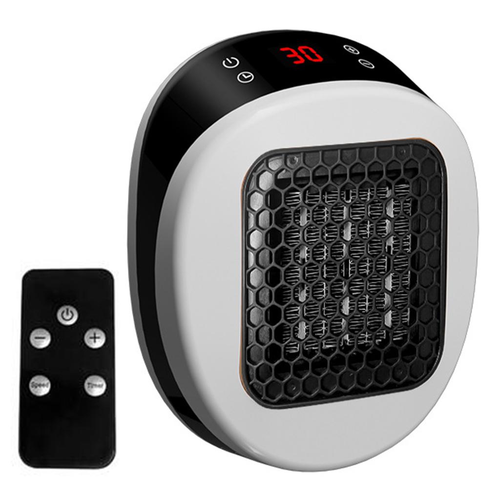 Настенный обогреватель 600 Вт Маленький электрический настенный обогреватель с пультом ДУ Таймер на 12 часов Портативный электрический обогреватель для ванной комнаты офиса спальни