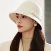 Dome Felt Fedora Hats Vintage Bucket Cap Fashion Jazz Hat  for  Women