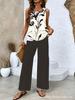 Bohemian women's double-layer vest set is in stock, suitable for daily wear.