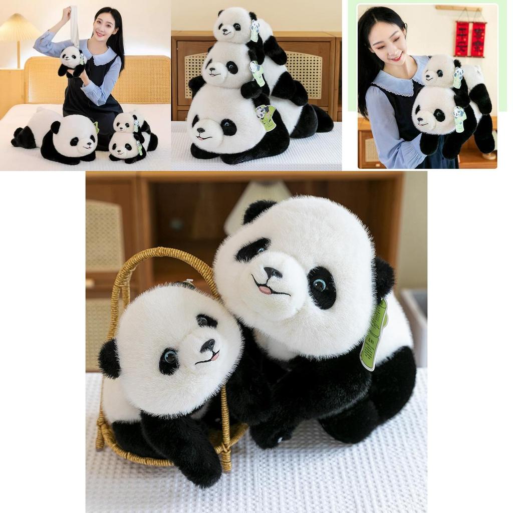 Adorable Soft Plush Panda Doll Cuddly Bear For Girls Perfect As Sleep Pillow Gift