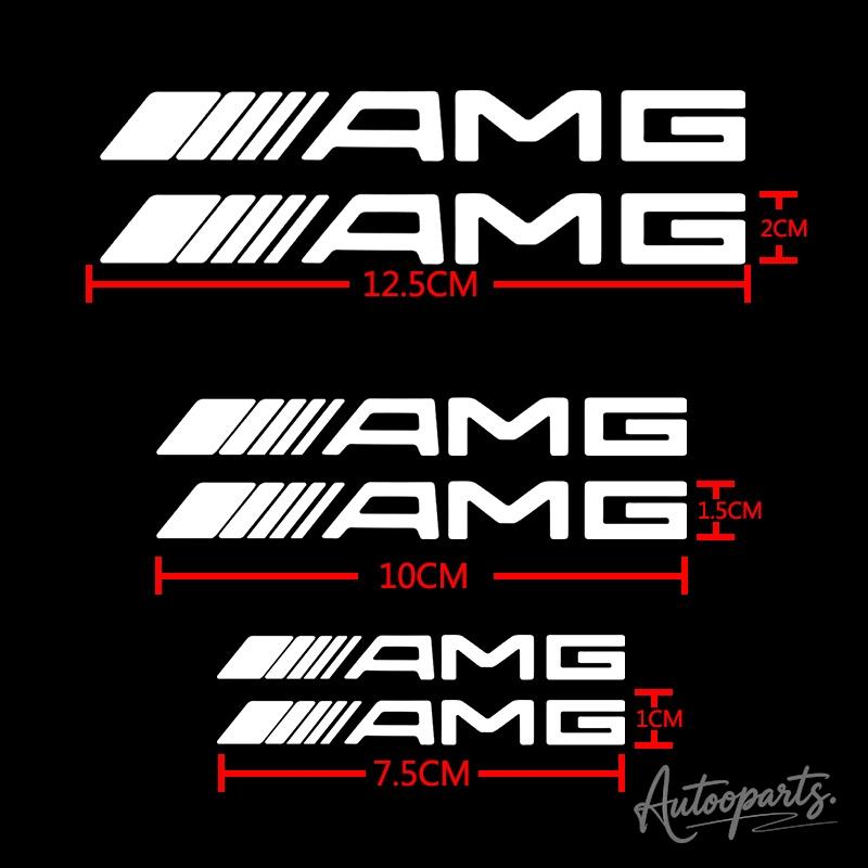 BTY4 6pc Car Logo Brake Caliper Sticker Modification Auto Accessories For Mercedes Benz AMG W212 W213 W205 AMG W177 W247 W176 GLA GLC