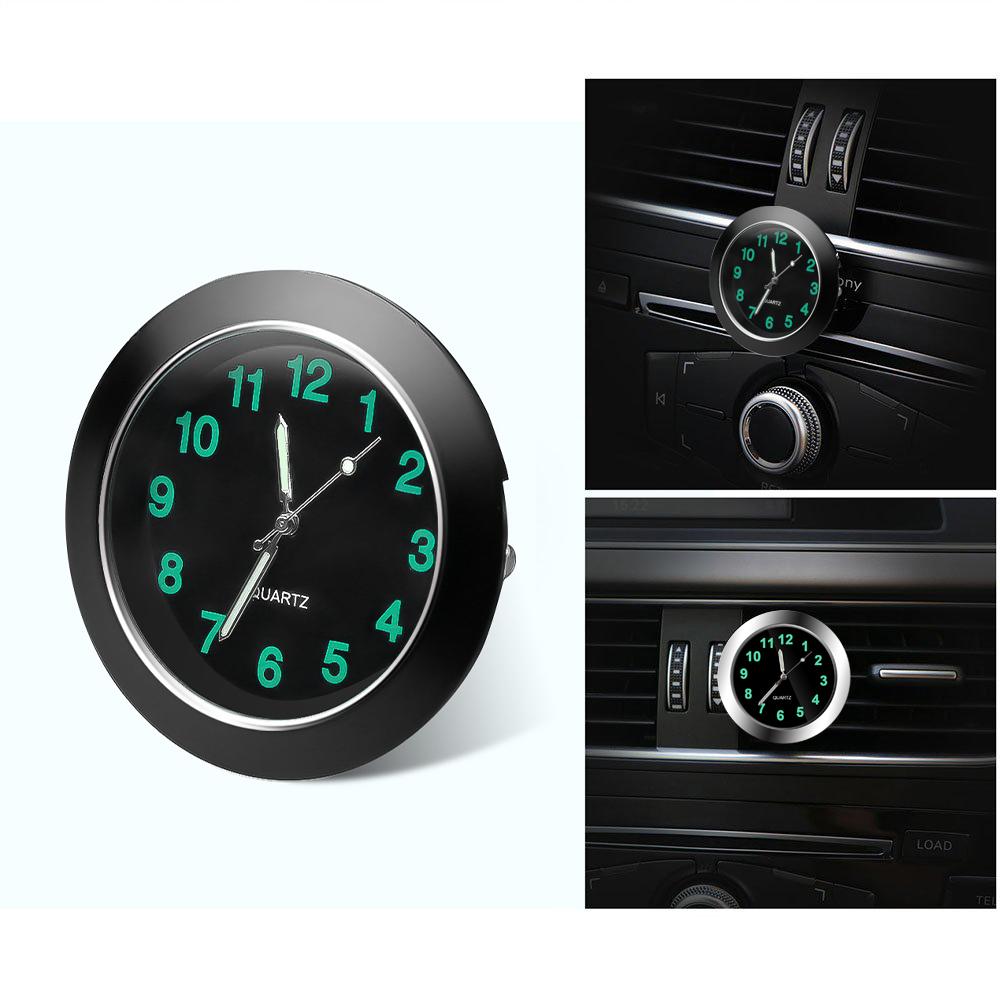 Car Clock Stick-On Internal Luminous Digital Watch Mechanics Quartz Clocks Auto Ornament Car Accessories Gifts