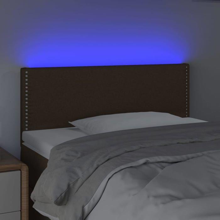 VidaXL LED Headboard Bedroom Furniture Single Bed Accessory Headboard Interior Dark Brown 3121449