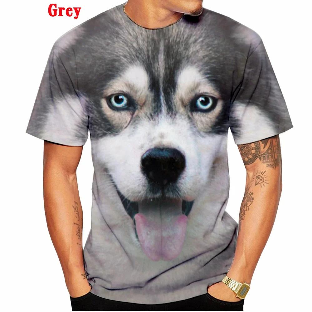 Летняя мужская детская забавная футболка с изображением сибирского хаски модные топы футболки мужская винтажная одежда с коротким рукавом повседневная стильная уличная одежда
