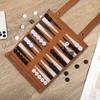 Classic Backgammon Board Game with Storage Case Foldable Design Portable Travel Backgammon Sets Puzzle Game Board