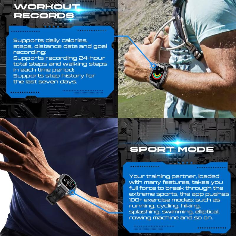 Новые умные часы 2025 года с аккумулятором 1000 мАч, 2,13-дюймовым AMOLED-экраном, мужские часы с компасом, водонепроницаемостью 1 АТМ, Bluetooth-звонками, спортивные умные часы