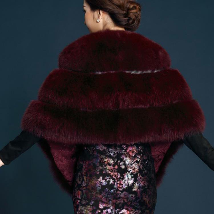 Свадебная шаль Меховая палантина с запахом искусственного меха Вечернее платье Болеро Накидка Свадебная шаль Зимний свадебный плащ