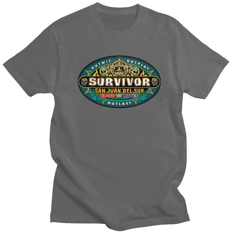 Мужская футболка Survivor для игры-приключения и телешоу, короткий рукав, повседневная, крутая, свободный крой, 100% хлопок, подарок