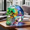 Стеклянная статуэтка предмет удачи K9 череп череп череп разноцветные хрустальные украшения подарок годовщина