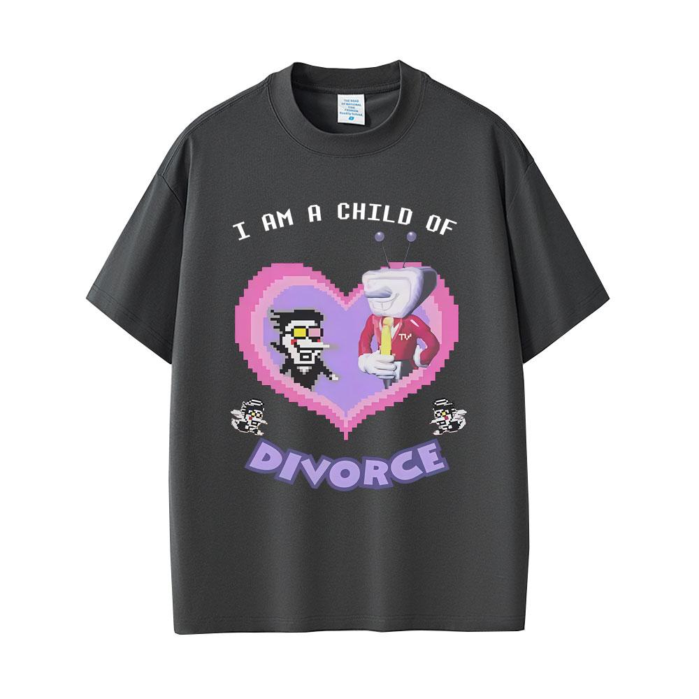 Game Deltarune Spamton and Tenna I Am Child of Divorce Funny Meme Tshirts Men Women Casual Cotton Vintage Oversized T Shirts