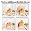 Kitchen Household Spatula Countertop Drainer Pot Lid Storage Rack