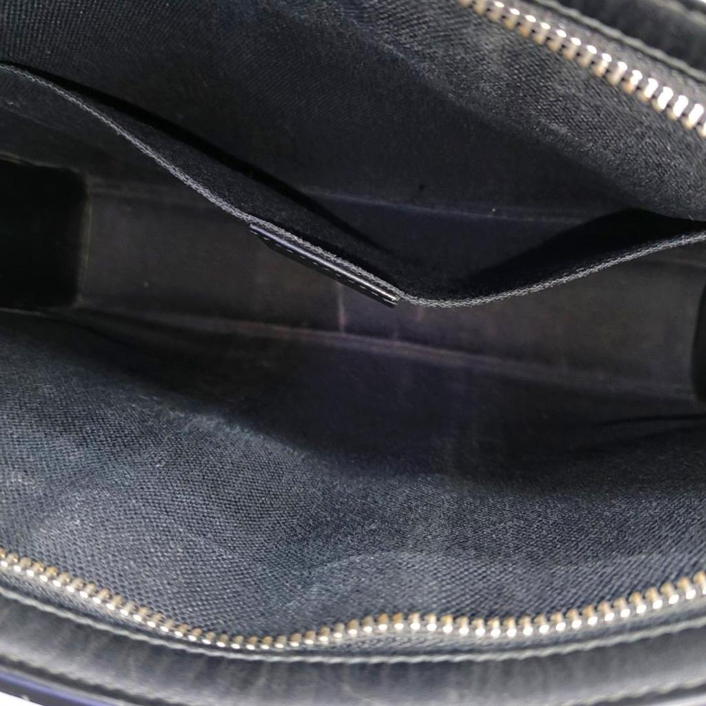 [Pre-Owned] Signature Logo Stripe Web Zipper Canvas Clutch - Very Good #1B14YOT