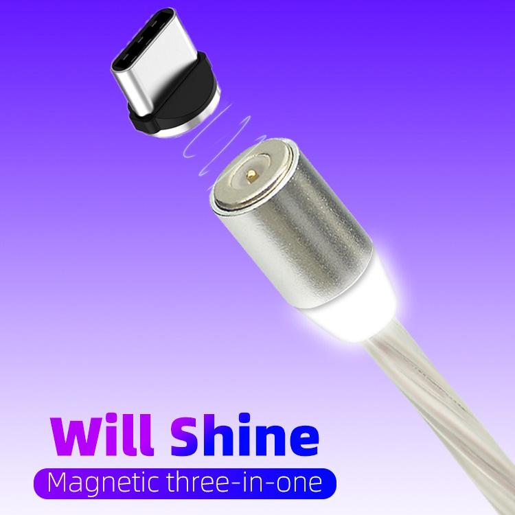 Creative 360° Adsorption Three Color Streamer Type-C Magnetic Charging Cord