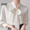 Daily Commuting Scarf Ring Alloy Silk with Faux Pearls, Clip Rings for Women, Exquisite Gift Her Round Buckle Clip, Elegant Retro Holder Dresses