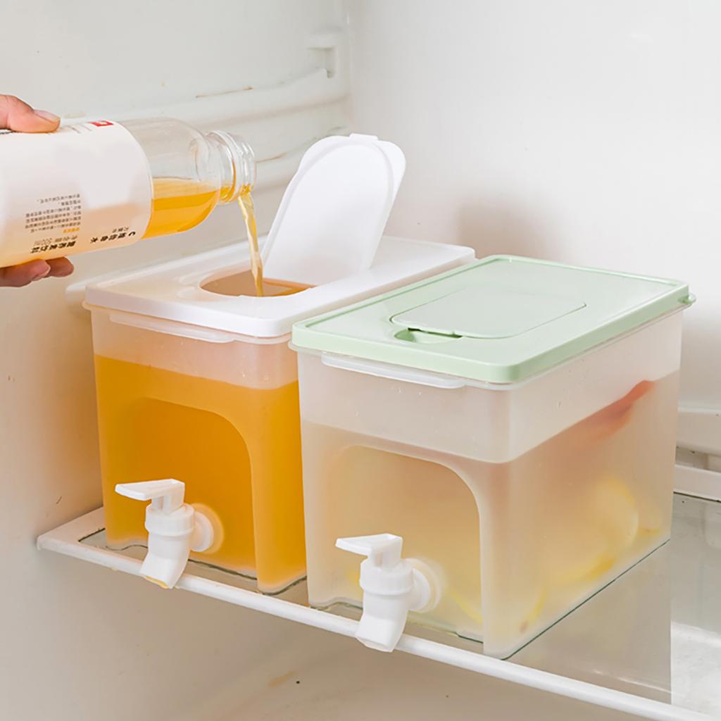 4L Juice Cold Drink Barrel with Faucet Lemon Fruit Juice Pot Leakproof Large Capacity Drinkware Kitchen Supplies