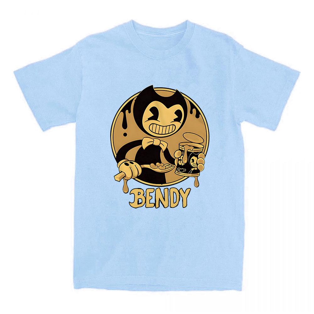 Игра Bendy and The Ink Machine Печать Футболки Повседневные Свободные Футболка с Круглым Вырезом Streetwear Графическая Одежда