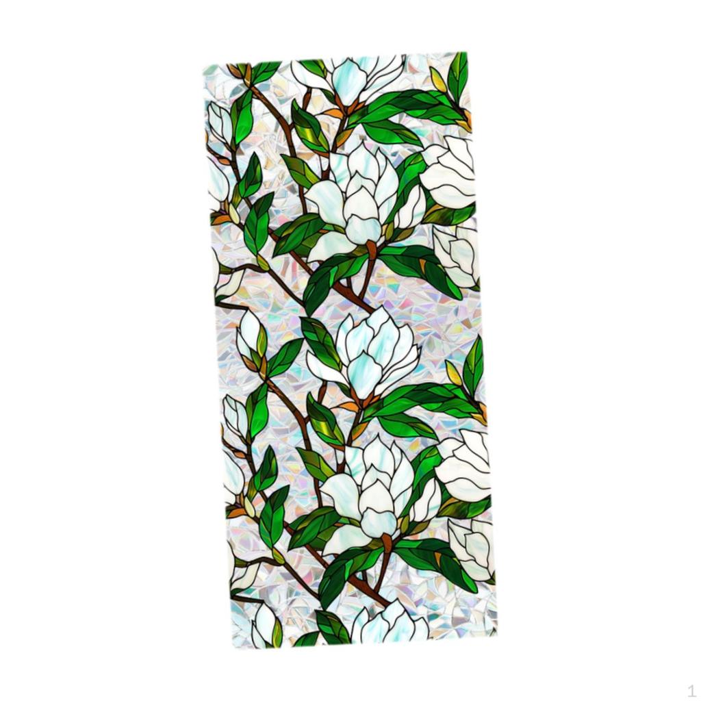 Flower Design Window Cling Glass Sticker for Car And Home Decor