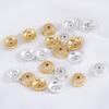 5pcs 10pcs Brass Round Bead Caps with Zircon Glass Bead Spacer Beads 8mm Jewelry Making DIY Bracelet Necklace Making Accessories