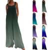 Womens Overalls Casual Print Wide Leg Jumpsuits Bib Rompers Sleeveless Straps With Pockets Outfits