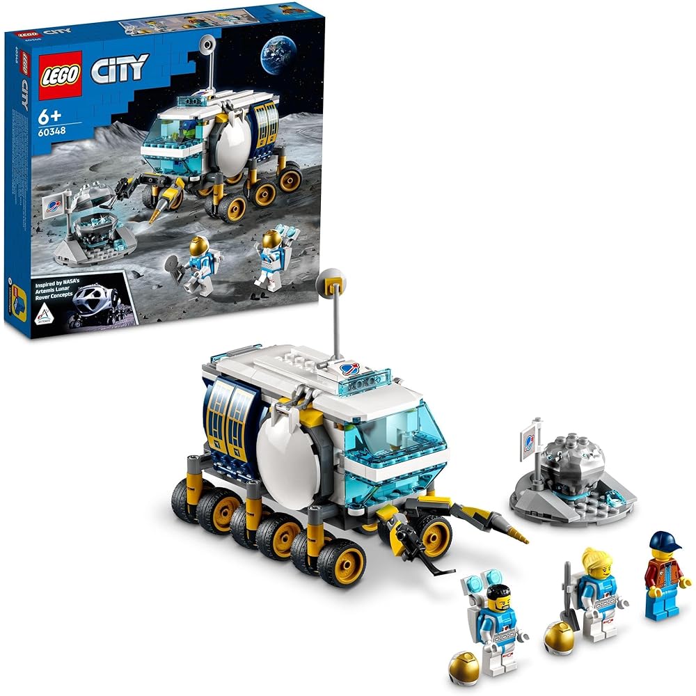 LEGO City Lunar Rover 60348 Building Toy for Kids Age 6 and Up Space Vehicle