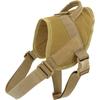 Tactical Dog Harness For Large Dogs, Adjustable Vest With Handle, Heavy-Duty Metal Hook, Neck 45-55 Cm, Yellow