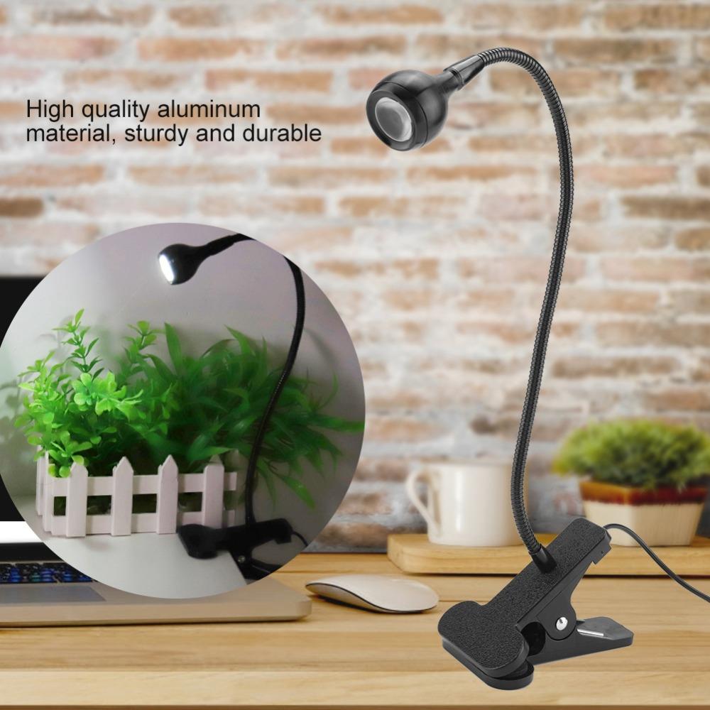 USB Powered USB LED Table Light Adjustable Gooseneck LED Clip On Light Mini Desk Night Lamp  Study