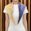 Magnet Simulation Silk 70Cm Small Square Scarf Women'S Spring Korean Version Oil Painting Silk Scarf Versatile Scarf Elegant Decoration