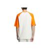 Adidas Letter Print Patchwork Contrast Training Casual Short Sleeve T-Shirt Men Tops Orange JI9820