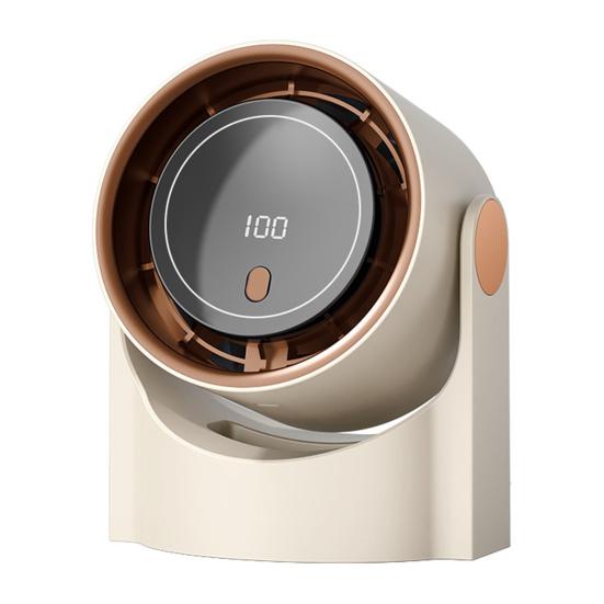 Mini Desk Fan LED Digital Display 100 Speed Adjustable Quiet USB Rechargeable Fan Home Office Outdoor Travel Portable Summer Cooling Fan