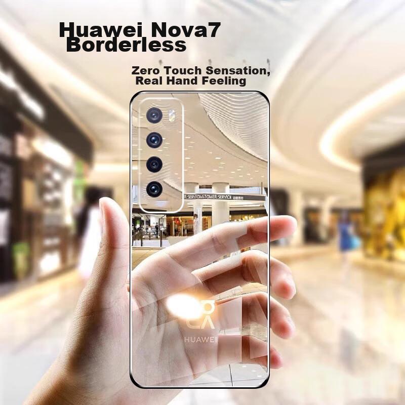 Huawei Nova 7 Phone Case, Huawei Nova 7 Protective Cover, Ultra-Thin Fully Transparent Borderless Hard, Shockproof, Simple Design