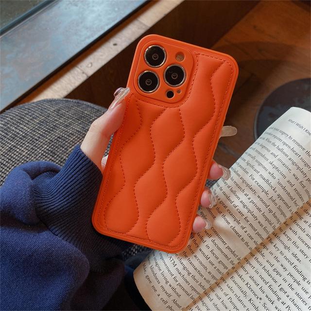 Ins стильный волнистый узор из мягкой кожи простой чехол для телефона для Iphone 13 12 11 Pro Xs Max X Xr противоударный защитный чехол