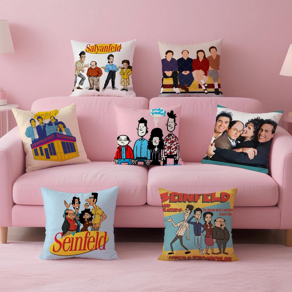 Funny Classic American TVSeries Movie SSeinfeld Cushion Cover Pillow Case Soft Skin Friendly Fabric Concealed Zipper