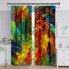 Thick 2Pieces 90% Shading Luxury 3D Abstract Space Blackout Window Curtains For Bedroom Living Room Bathroom Kicthen Door Hall