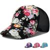 Sunscreen Rose Floral Print Baseball Cap Sport Mesh Caps Breathable Casual Golf Hats Snapback Hat
