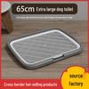 Extra Large Anti-Splash Dog Toilet with Post: Flushable Flat-Type Potty Tray for Home Use