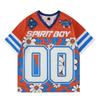American children's T-shirt olive jersey cross-border Amazon 3D printed polyester short-sleeved football retro letter logo
