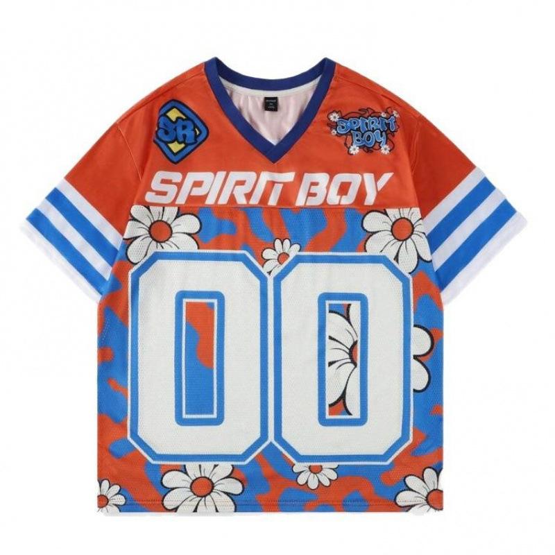 American children's T-shirt olive jersey cross-border Amazon 3D printed polyester short-sleeved football retro letter logo