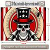 Party Backdrop Vintage Flat Banners American Patriotic Skull Celebrations Wedding Enthusiasts Photo Background Decor Front Door Decor