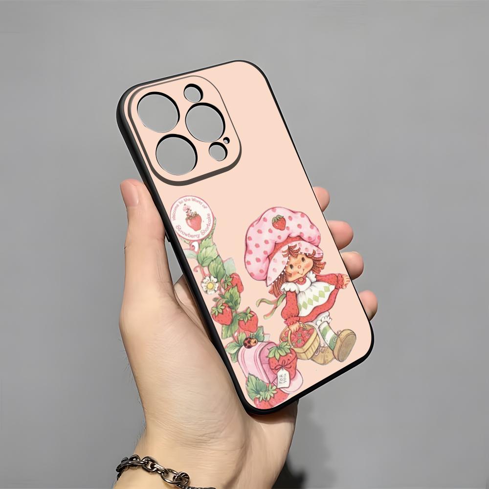 Мультяшный чехол для телефона Клубничный торт S для iPhone 17 Pro Max 16 15 14 Pro Max 13 11 X Xs Xr 8 7Plus Силиконовый чехол