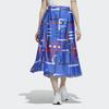 Adidas Casual Long Skirts Women's Blue Moderate Long Pleated Skirt H09674