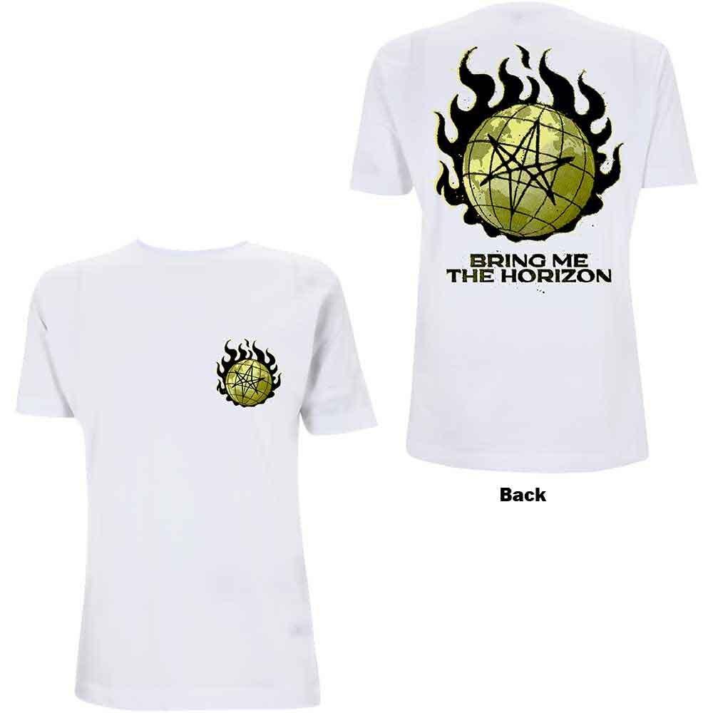 Футболка Bring Me The Horizon Globe Белая Новая Унисекс Футболка