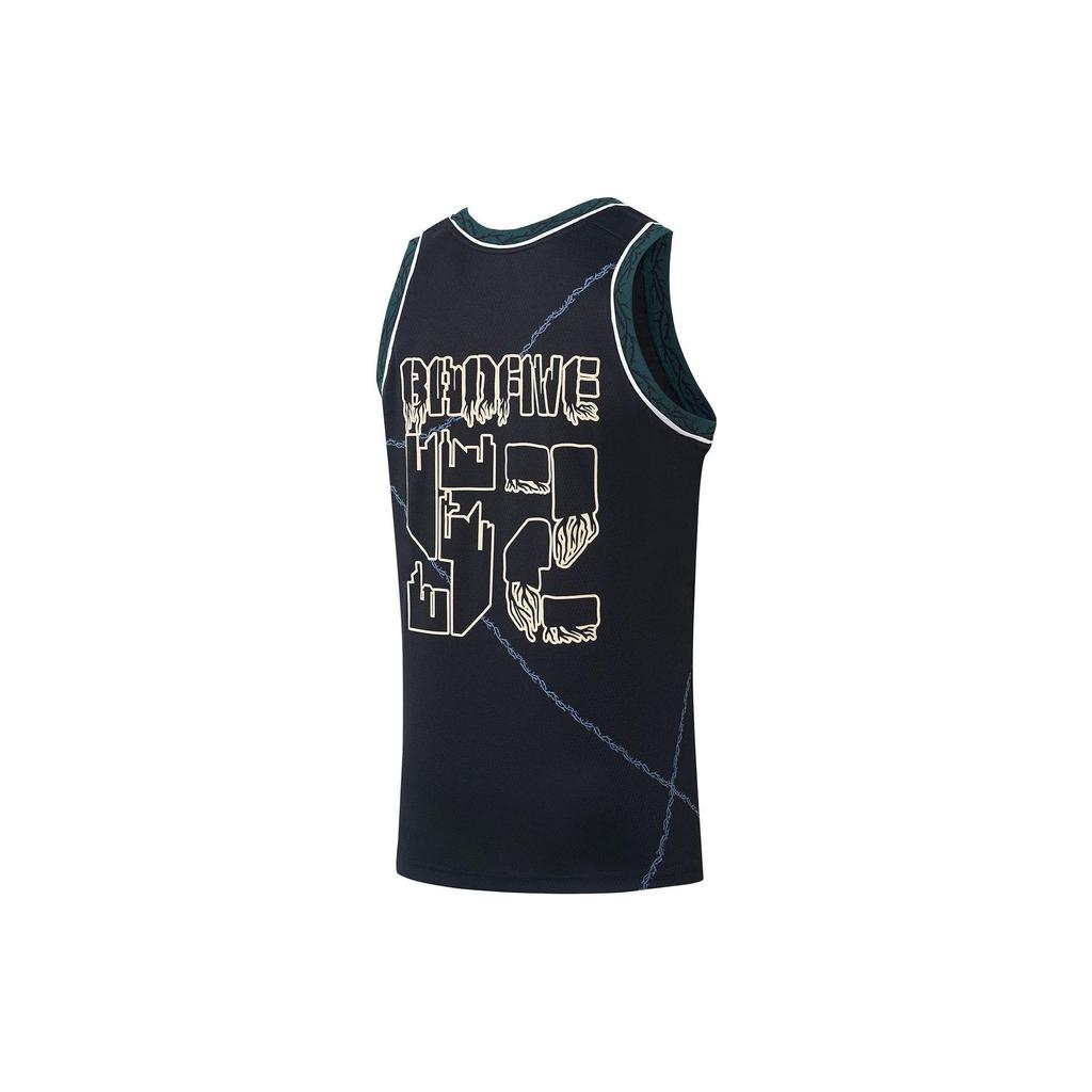 Li-Ning Свободная баскетбольная майка Way Of Wade All-In Series с буквенным принтом, мужские топы, черные AAYS095-1
