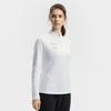 Fila Ski Series Fleece Warm Fashion Slim Simple Casual Sports Long Sleeve T-Shirt Women Tops Jade-White A11W546204FWT